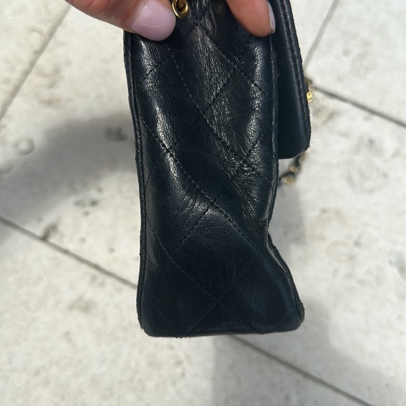 CHANEL lambskin classic quilted mini square flap bag VINTAGE - Picture 8 of 12